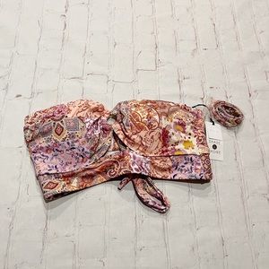 [Shade & Shore] NWT paisley bandeau swim top 36C